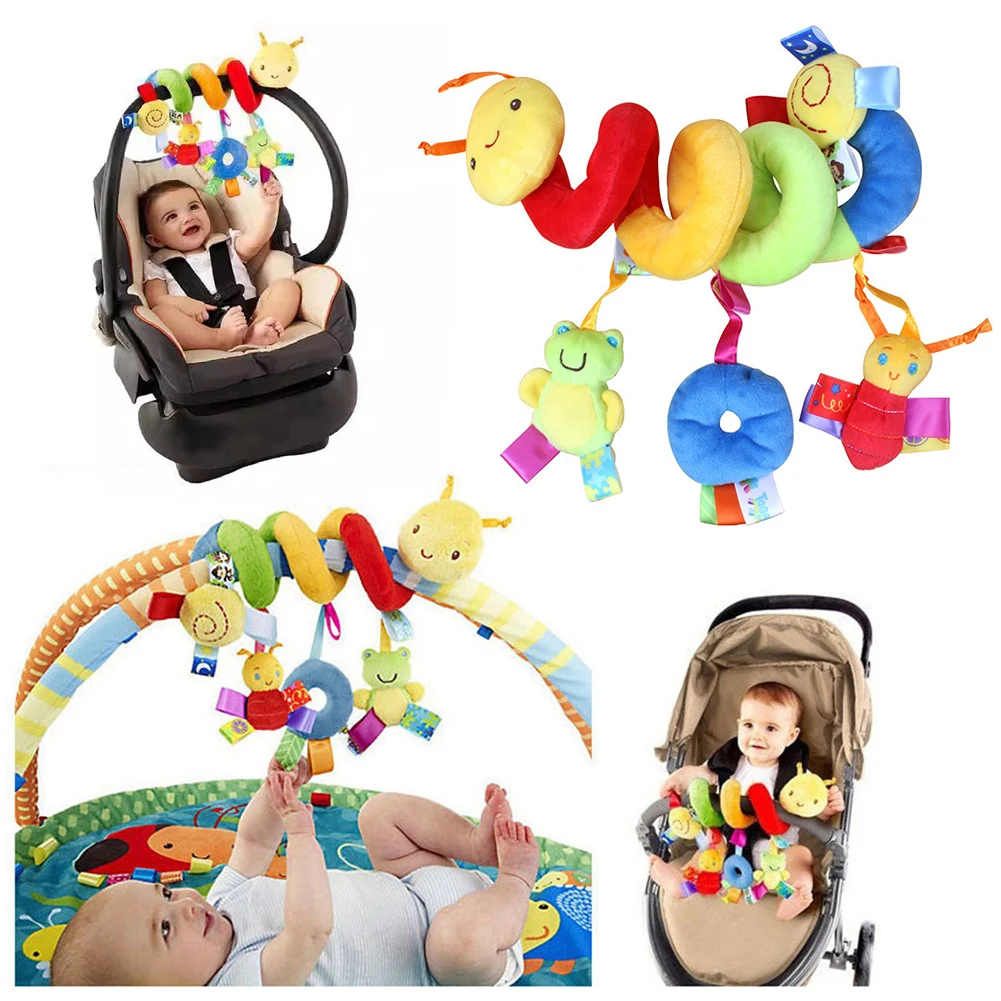 Baby-Spiralen zum Aufhängen, Kinderwagen, Autositze, bunte Cartoon-Eltern-Kind-Interaktion, Lernspielzeug