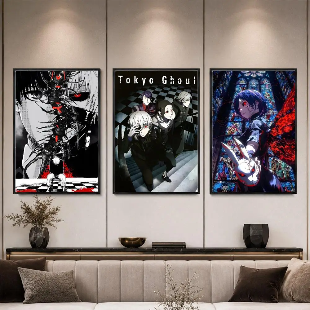 Anime Tokyo Ghoul Ken Kaneki Poster HD PP Waterproof Eco-Friendly For Kitchen Bathroom Wall Art Bedroom Home Decor