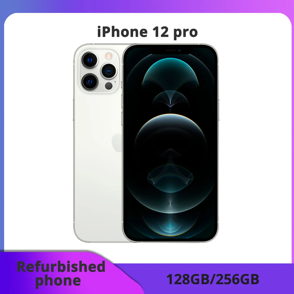 Refurborne phone Apple iPhone 12 Pro 5G Mobile Phone Face ID 128GB/256GB NFC 6.1'' OLED 12MP 4K excellent condition