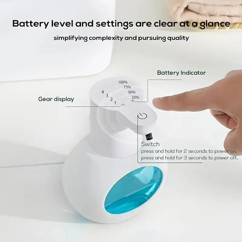 New Automatic Sensor Soap Dispenser Foam Hand Sanitizer and Electric Liquid Feeder are Wall-mounted