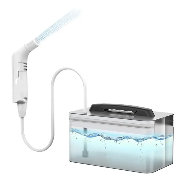 

AB47-Rechargeable Bidet Sprayer Personal Hygiene Cleaning Bidet Sprayer Travel Camping Bidet Shower B:White