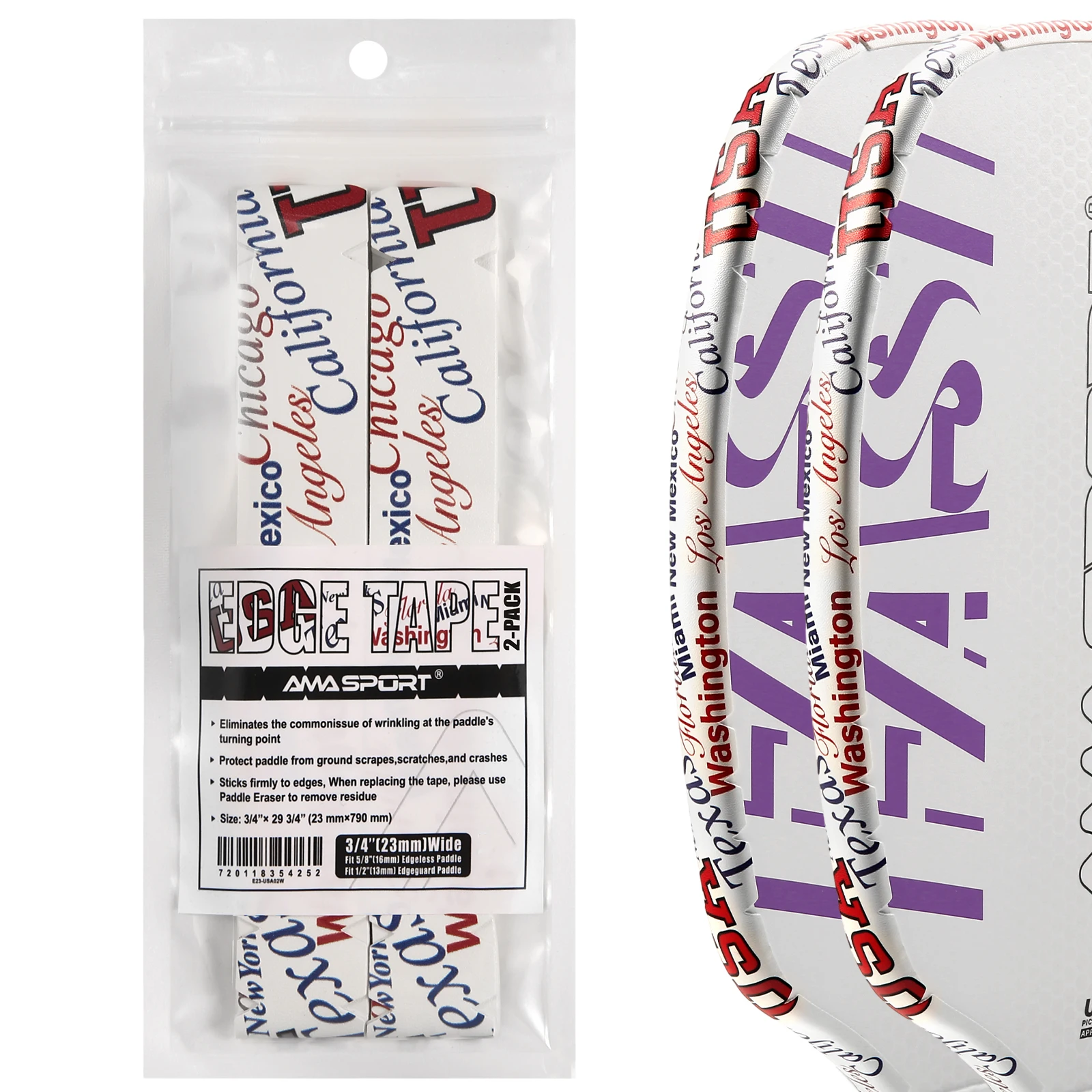 شريط حماية مجداف كرة البيسبول من AMASPORT، مادة مقاومة ملونة، واقي باديل لجميع حواف السماكة، تصميم مبتكر #1