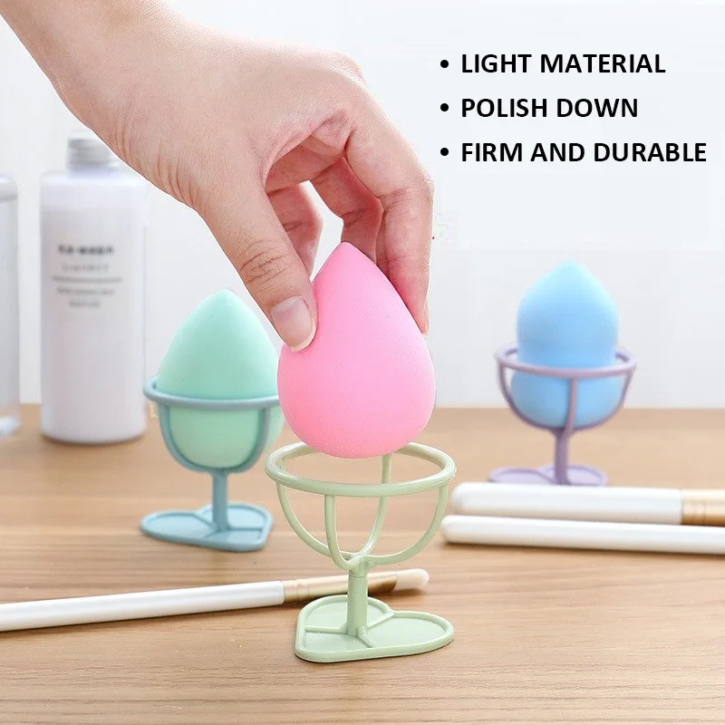 Makeup Sponge Storage Holder Cosmetics Puff Shelf Makeup Egg Powder Puff Metal Drying Rack Bracket Makeup Tools Accessories