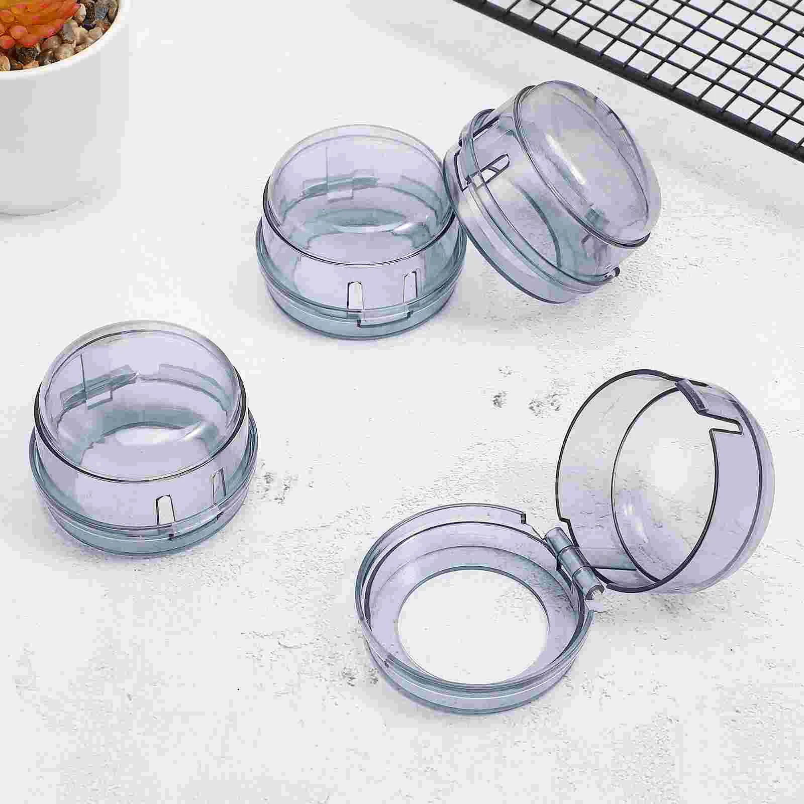 4 Pcs Switch Cover Gas Safety Case Stove Knob Covers for Child Lid Holds Guard Door Top Bracket