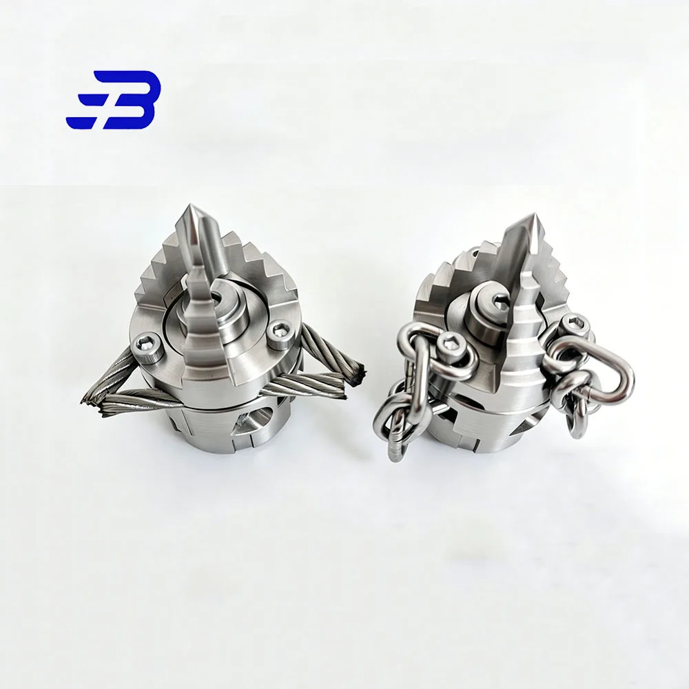 Rotating Nozzle High Pressure Drain Cleaning Nozzles Pipeline Dredging Cleaning Ceramics Sewer Jetter Chain G1/2 image 6