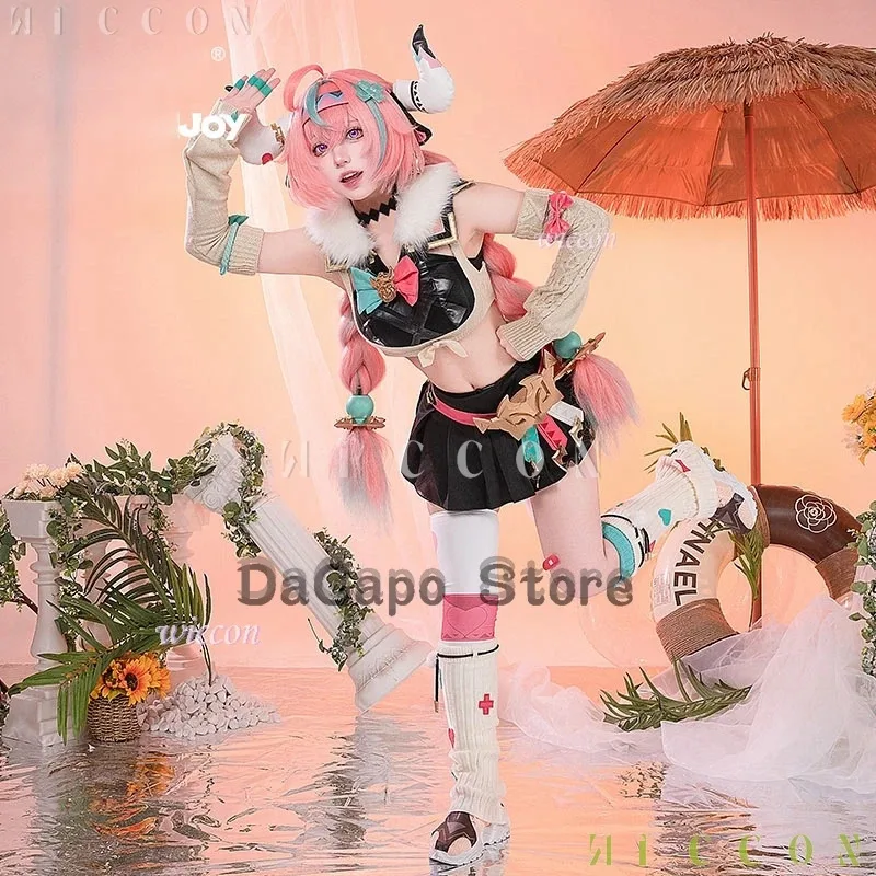 

COSda@Genshin Varesa Cosplay Costume Pink Uniforms Cute OUtfit Dress Anime Game HQ Girls Women Long Skirt Halloween Party Clothe