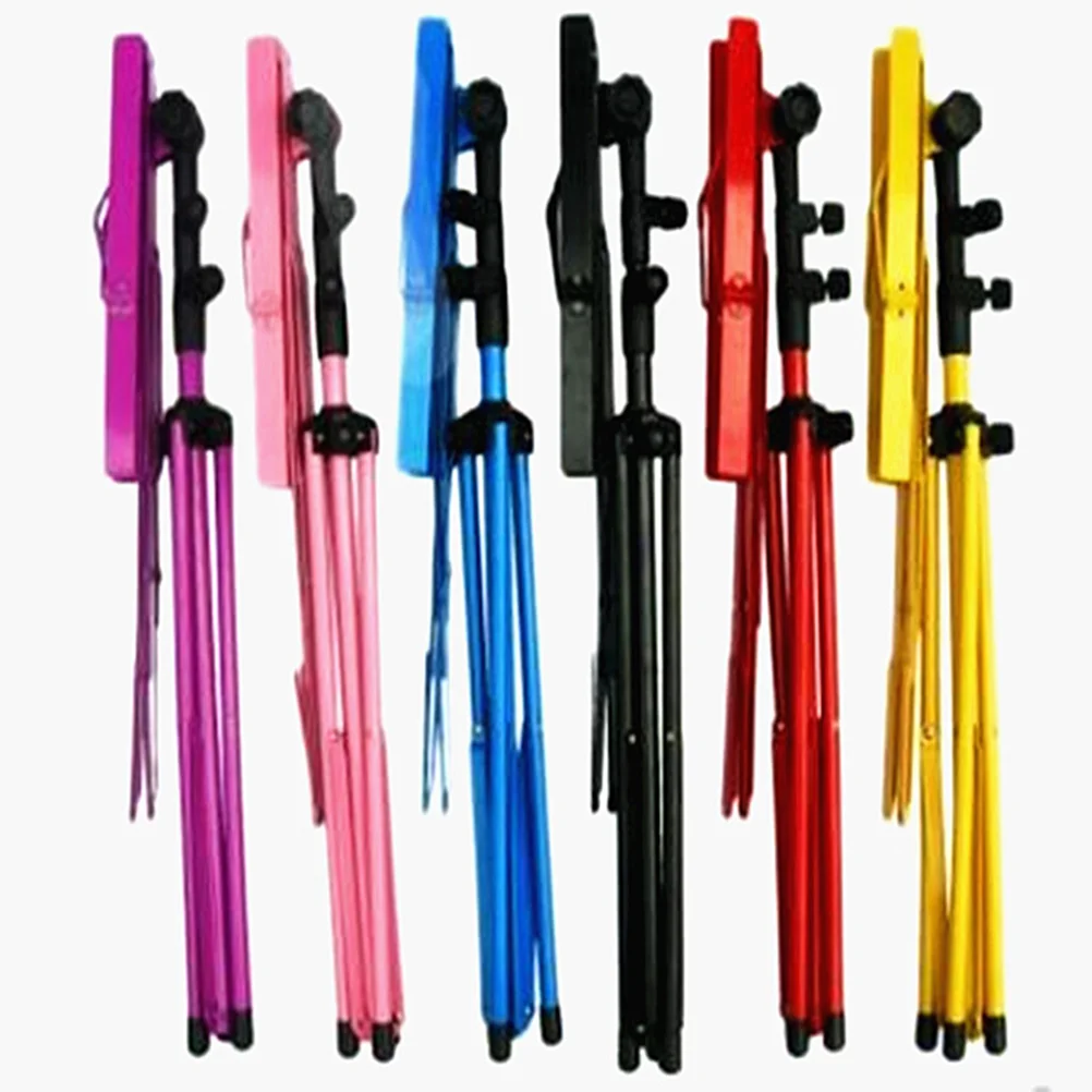 Folding Music Sheet Tripod Stand Metal Music Stand Holder for Carrying Guitar Parts and Accessories (Yellow)