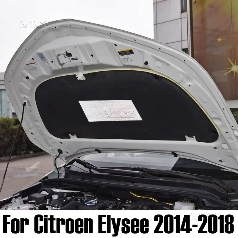 Voor Citroen Elysee 2014 2015-2017 2018 Warmte Geluidsisolatie Katoen Motorkap Motor Firewall Mat Pad Cover Noise Deadener