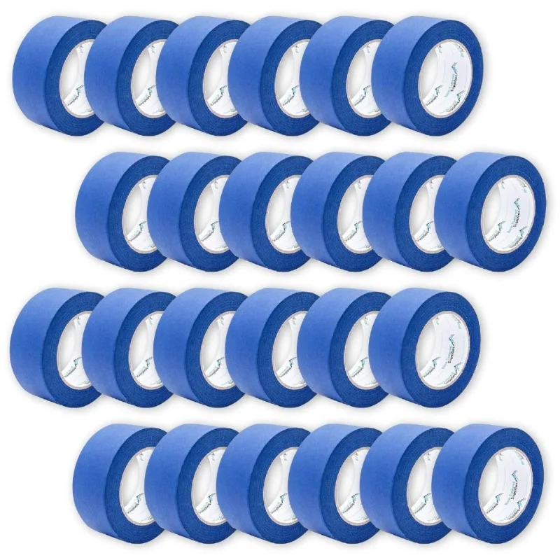 

Blue Painter Tape 1.88 Inch 24 Pack Medium Adhesive No Residue 60 Yards per Roll 1440 Total Yards