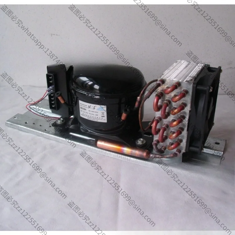 Suitable for BD55HC DC Mini Refrigeration Condensing Unit 12V 24V R134a, Air Cooled Fridge Compressor Unit