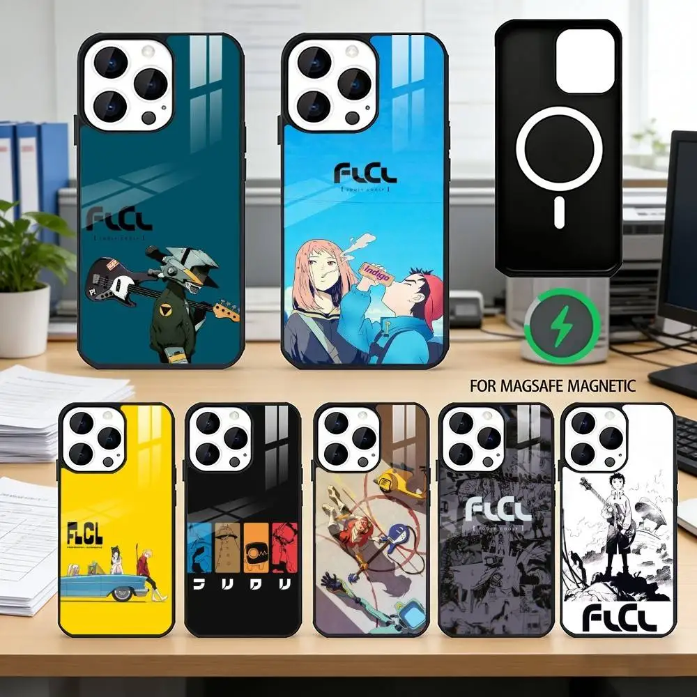 

FLCL First L-Love C-Cyber Love Phone Case For iPhone17,16,15,14,13,12,11 Plus,Pro Magnetic with Magsafe Wireless Charging