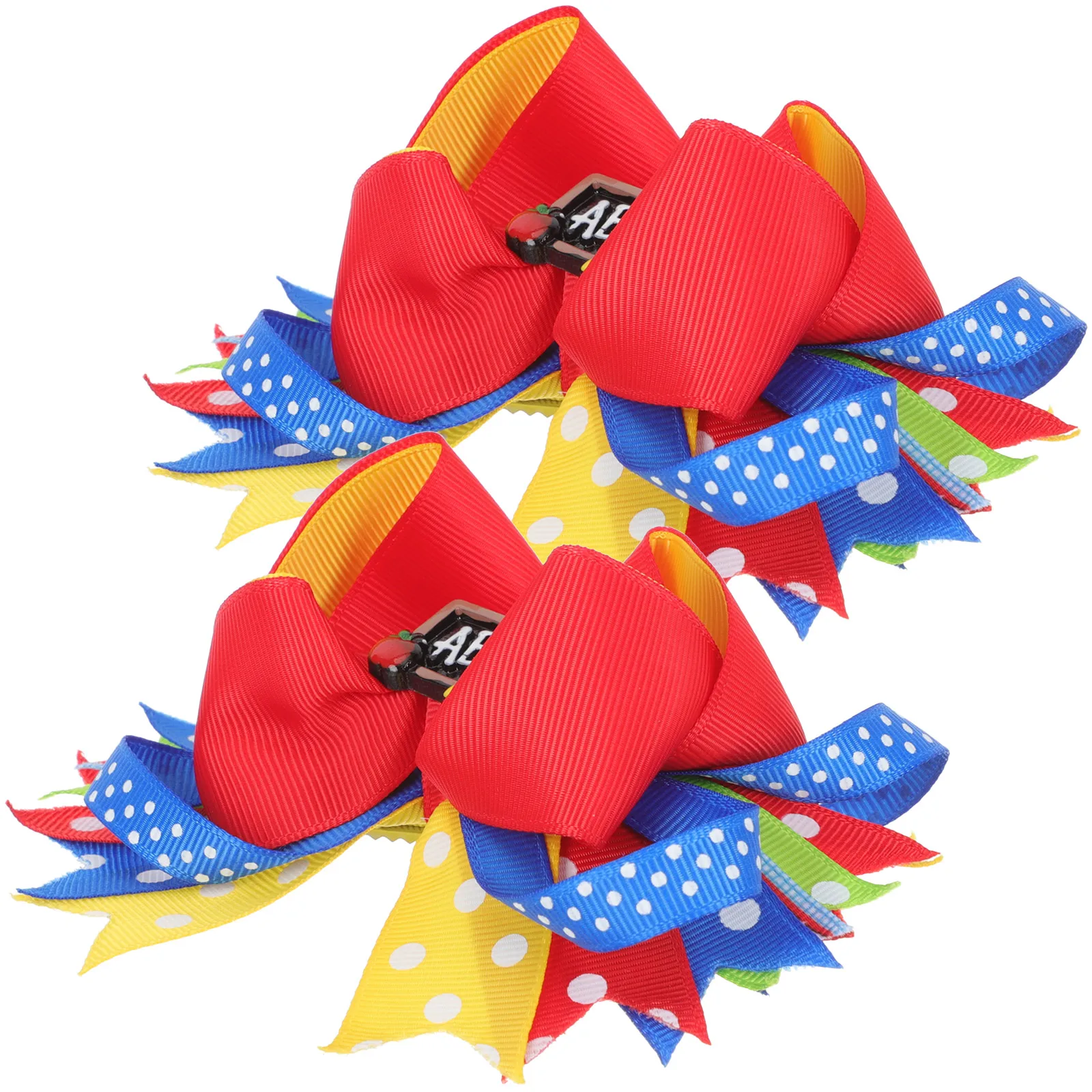 2pcs Bow Hair Bow Clip Clips Acrylic Girl Accessories Kids Toddler Baby Girls School Party Wedding Hairpin Bows