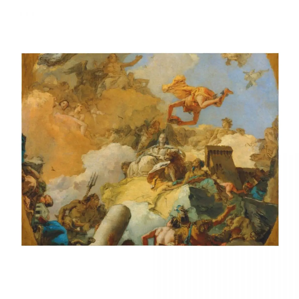

The Apotheosis of the Spanish Monarchy by Giovanni Battista Tiepolo Throw Blanket Travel Sofas Blankets For Baby Luxury Blankets