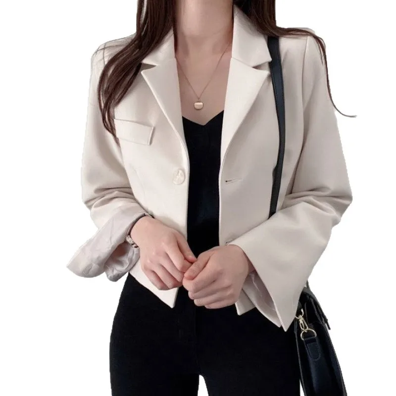 Women's high-end flowing ribbon suit jacket, women's new style, solid color, simple and versatile top, women's
