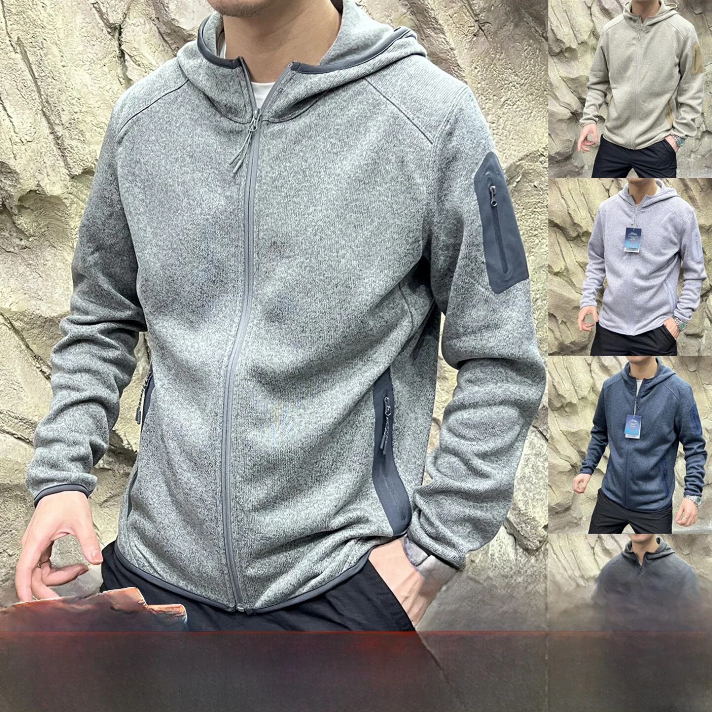 

Уличная толстовка с капюшоном Fce Jaet Qui Dry, 3D пошив, полиэфирное волокно, весна-лето, молодежная модница, подставка, застежка-молния