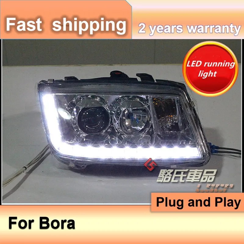 Car Styling For Volkswagen Bora Headlight 2001 2002 2003 2004 2005 Bora Headlamp VW Bora Front Light LED DRL Bi Xenon Lens HID