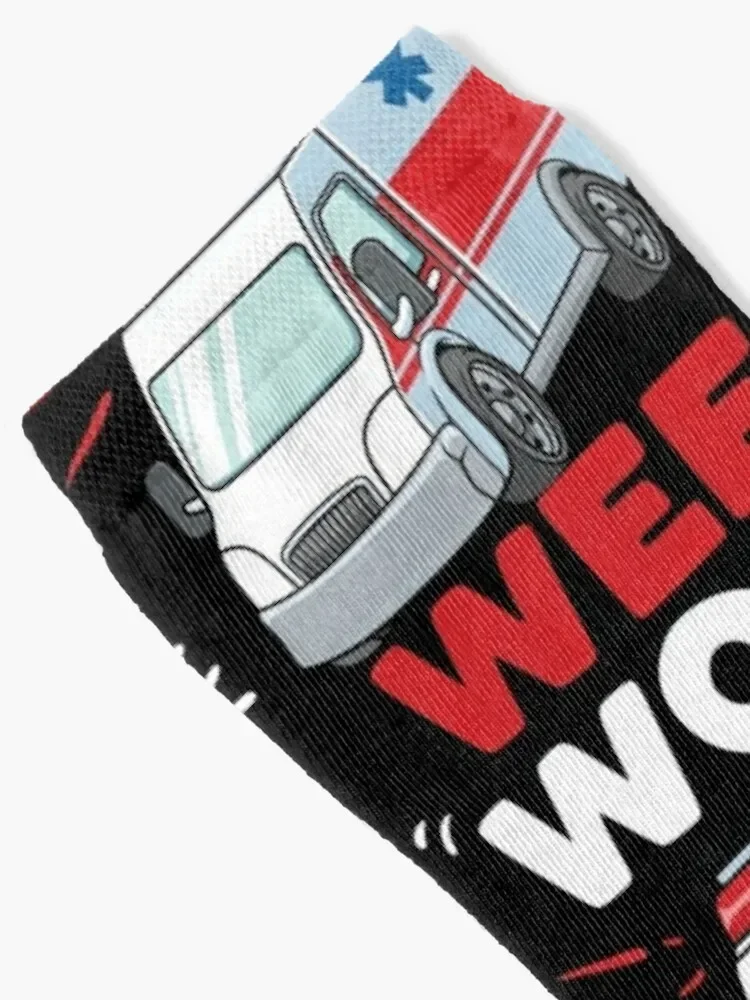 Wee Woo Ambulance Paramedic Emergency Medic Gift Socks cotton Stockings compression Antiskid soccer Socks For Women Men's