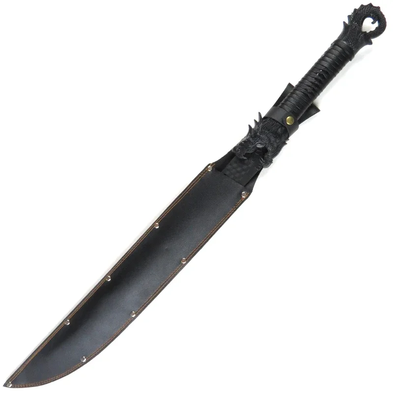 Plastic Oxtail Big Knife Martial Arts Practice Stage Performance Model Safety Uncut Plastic Simulation Knife