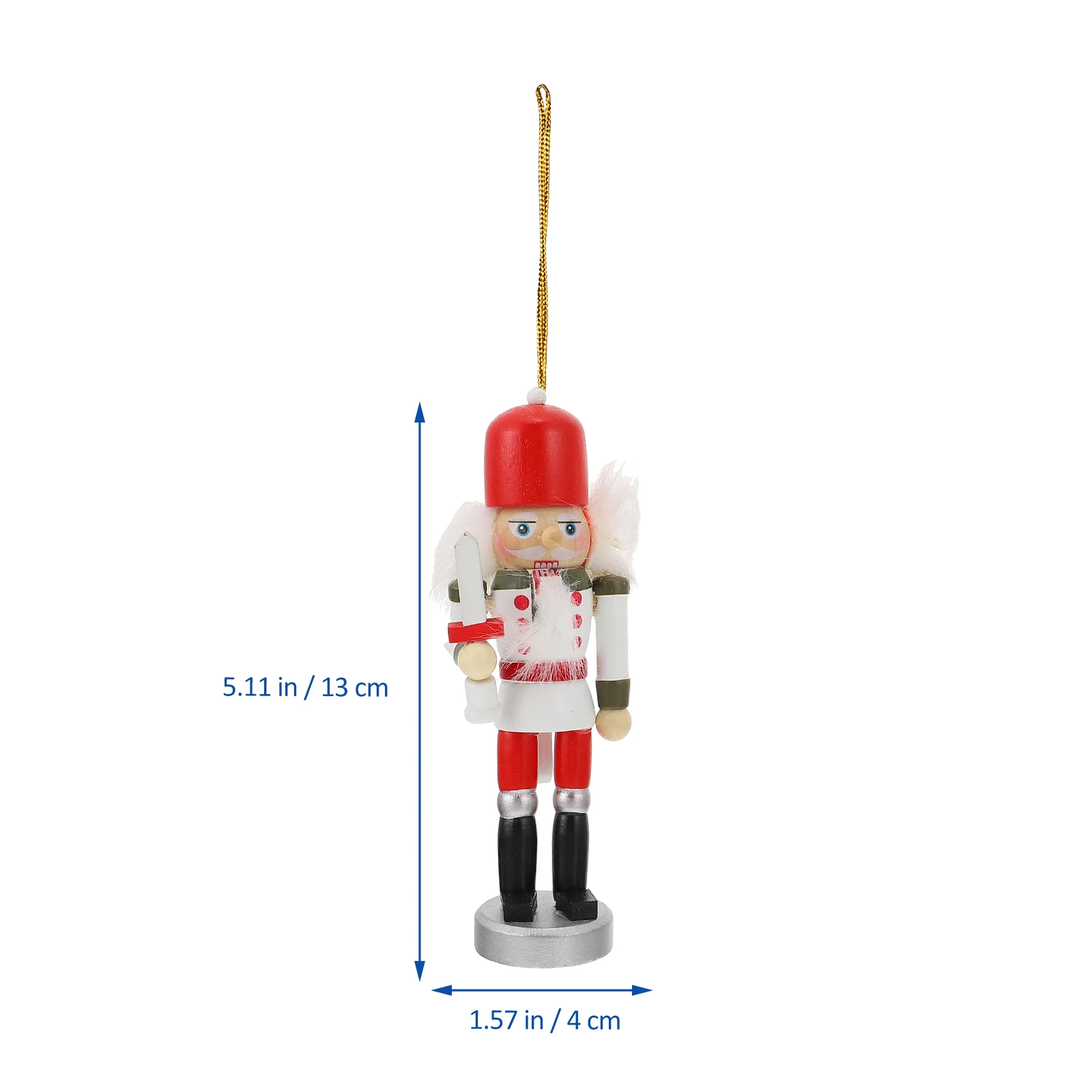 

Handcrafted Wooden Christmas Nutcrackers Soldiers 4Pcs Red Vintage Holiday Figurines Home Decor Ornaments Xmas Tree Decor Gifts