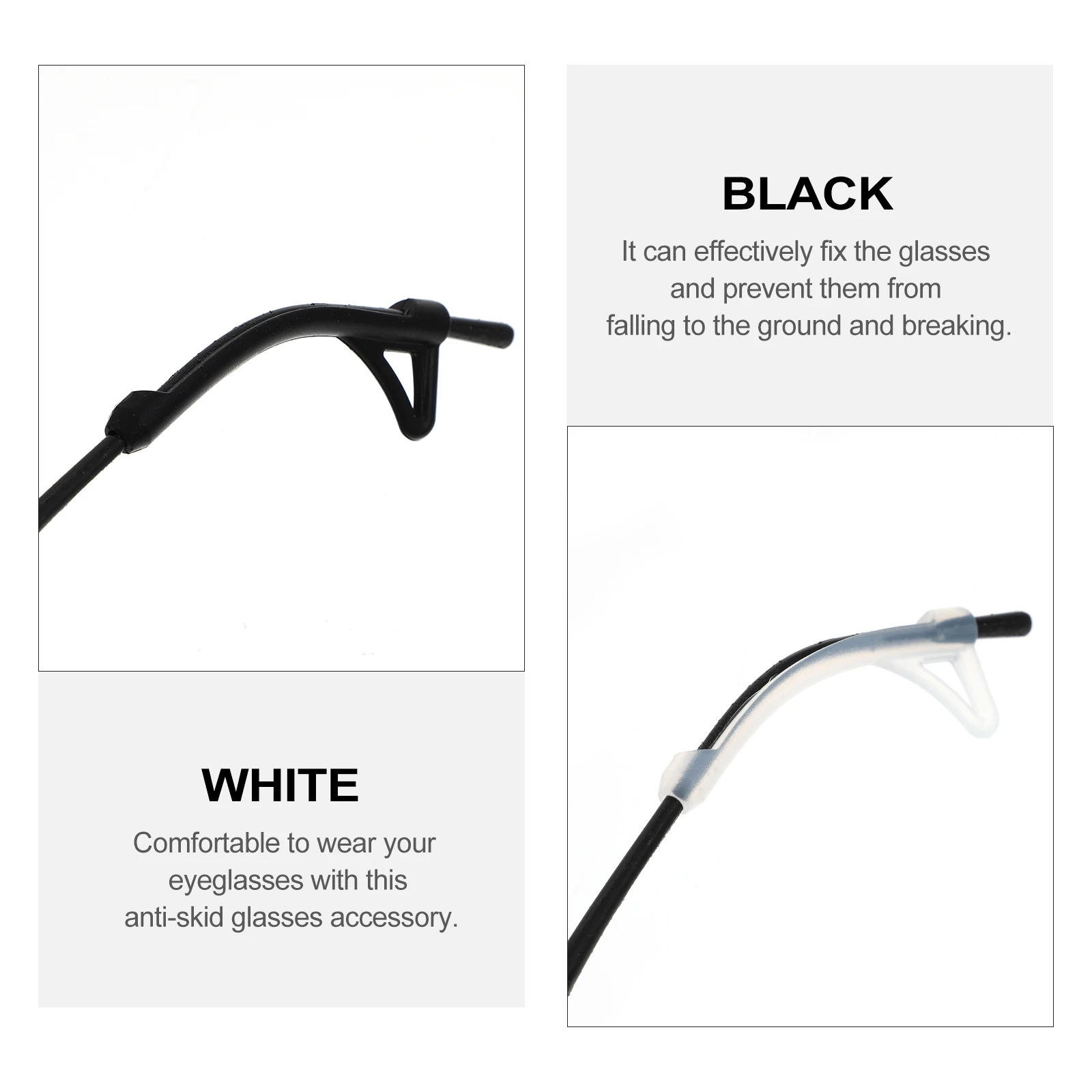 

10 Pairs Eyeglass Grips Silicone Temple Tips For Sports Running Fishing Eyeglass Retainer Sleeve Eyewear Retainer Ear Hooks