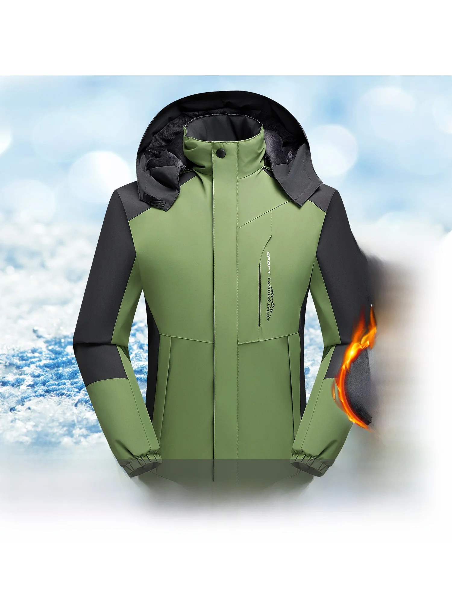 

Мужская хлопковая куртка на подкладке Thiened Fce, рабочая одежда, зимнее уличное пальто, самая теплая парка большого размера, дорожная куртка