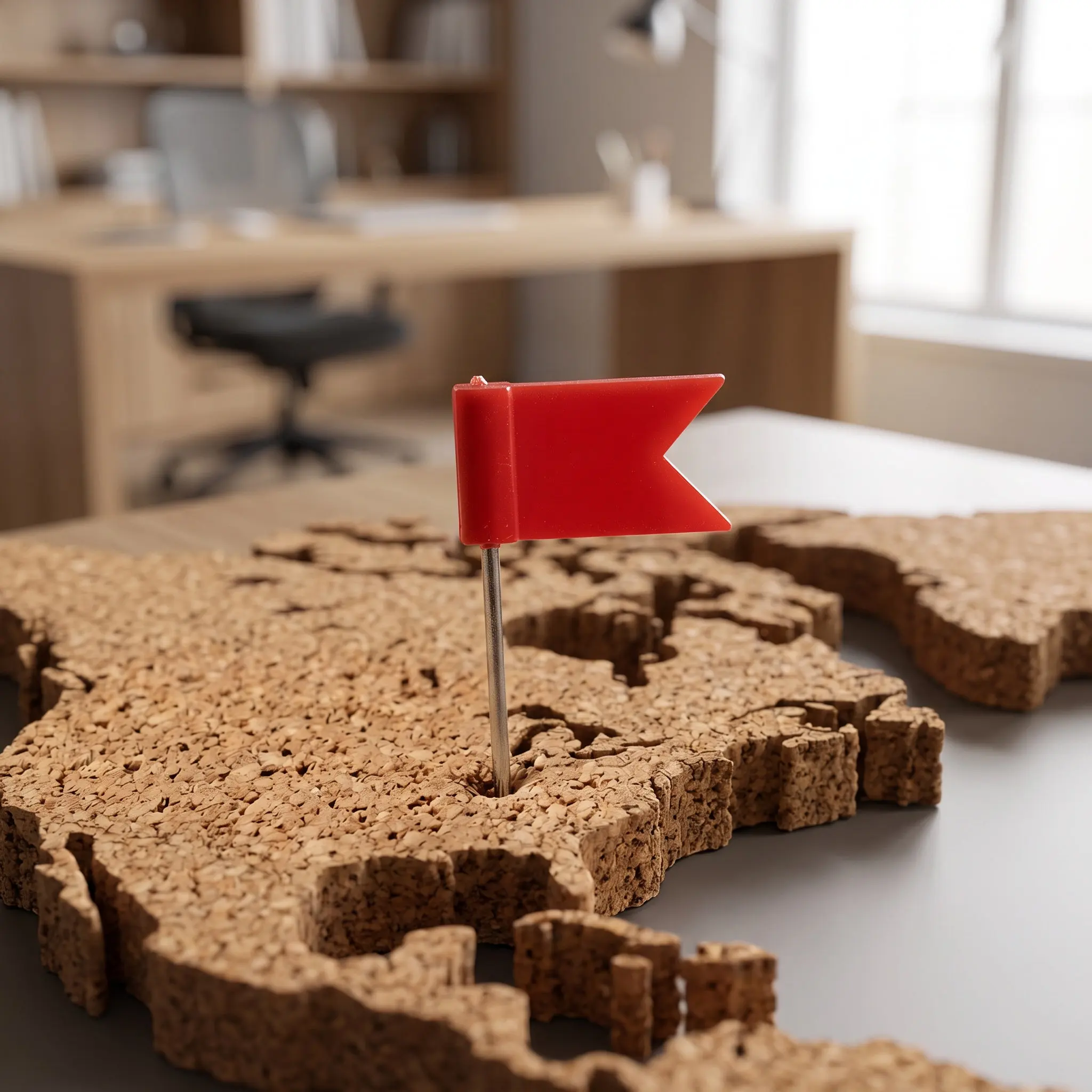 300Pcs Red Flag Pushpins for Map Travel Map Marking Cork Board Office Bulletin School Project Thumb Tacks Red Drawing Pins