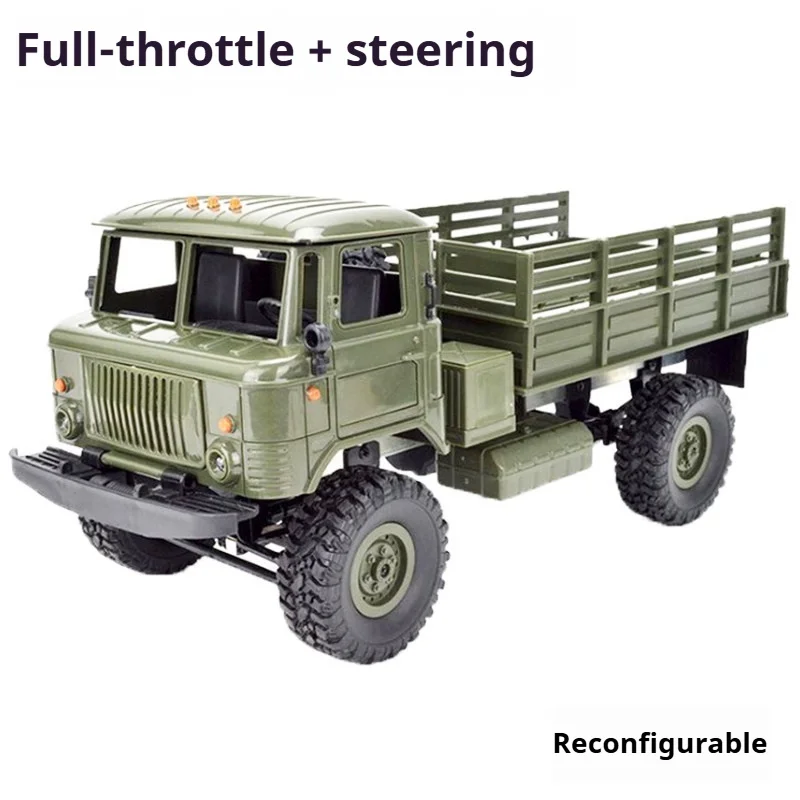 

Wpl B24 Gaz 66V Rc Climbing Military Truck Full Proportional Four Wheel Drive Off Road Alloy Frame Anti Slip Tires Modifiable