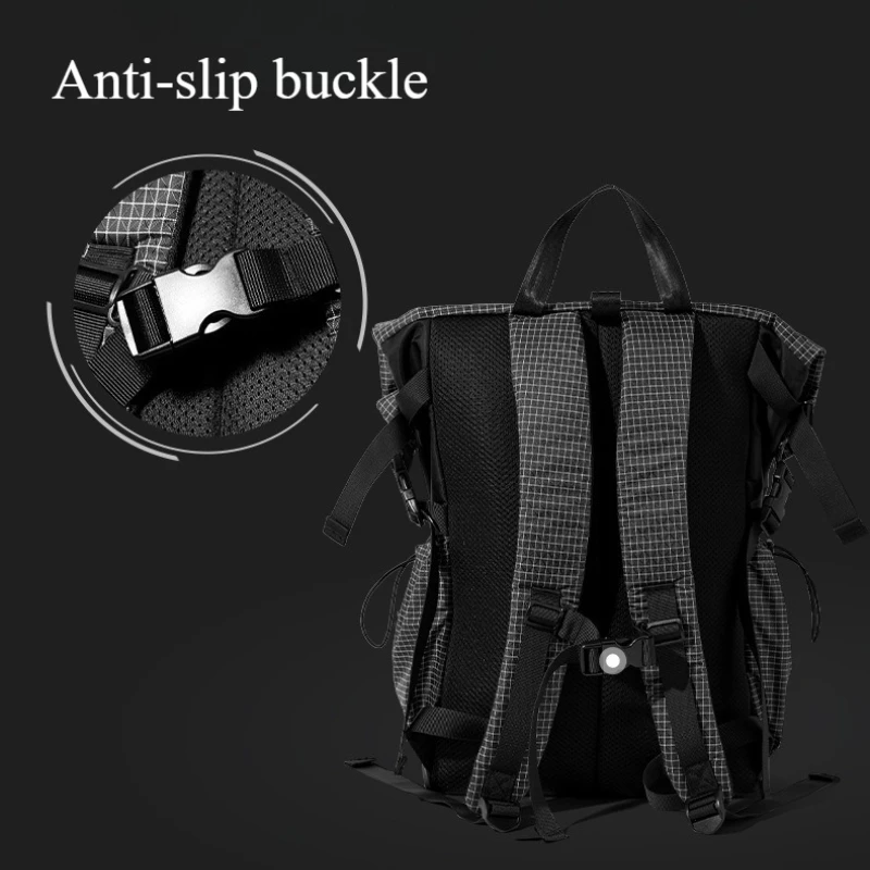 拡張可能なバックパック男性大容量登山バックパック旅行 15.6 インチのラップトップバッグ屋外サイクリングハイキングバックパック