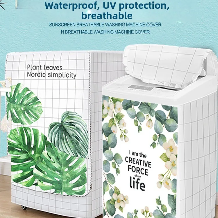 Automatic Washing Machine Cover Nordic Style Waterproof Sun-Proof Dust-Proof Moisture-Proof Direct Sale Drum Type Dust Cover