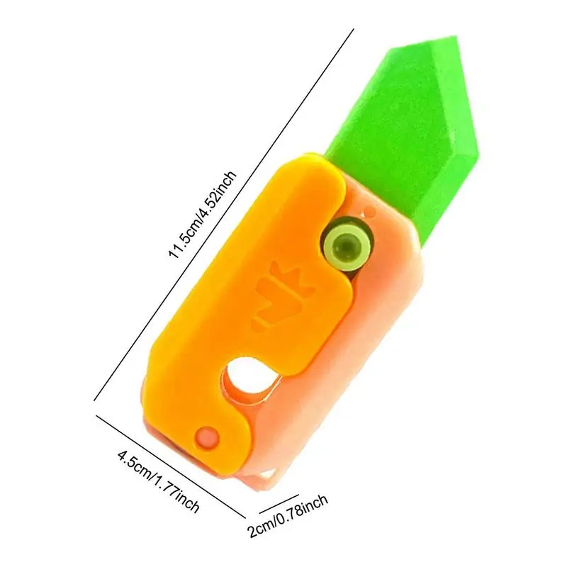 New Stationery Gravity Knives 3D Carrot Knives Stationery Fidget Toy With Gravity Knives Eraser Finger Strengthener Kids Toy