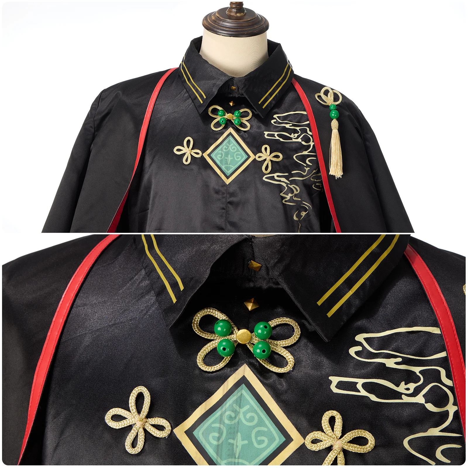 Anime Fgo Taigong Wang Cosplay Costume for Men Adult Vintage Cloak Top Pants Accessories Sashes Halloween Carnival Party Outfits