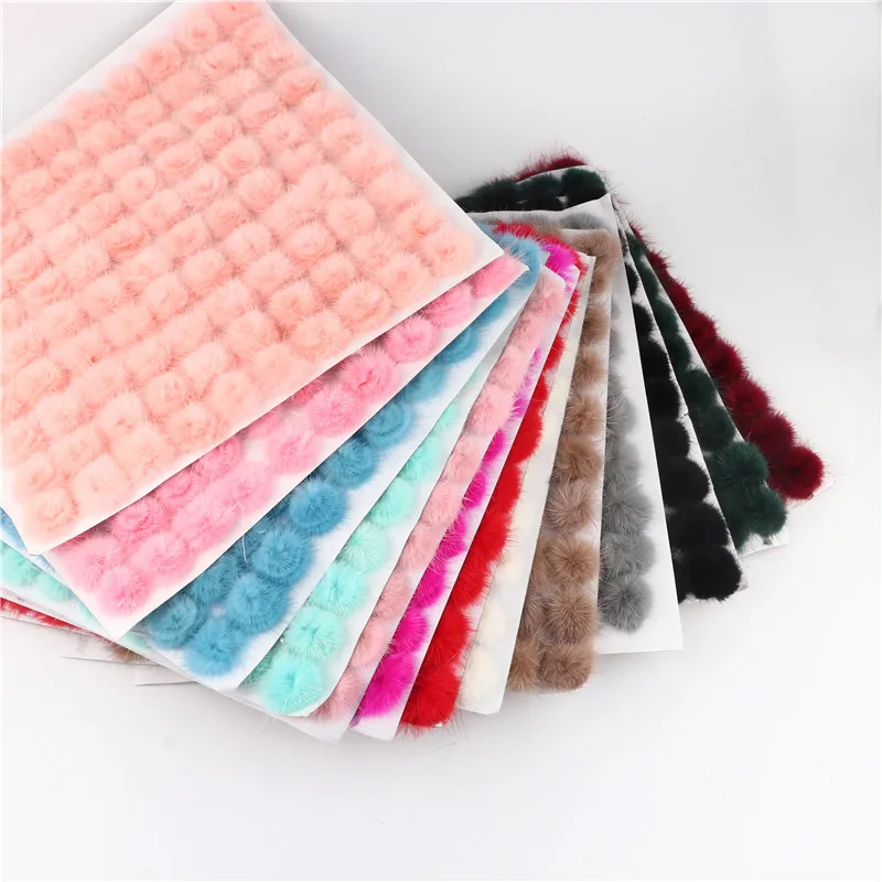 10 sztuk/partia 3cm Pompon futrzany prawdziwa norka futrzaste kulki 30mm Mini pompony DIY Pompon Decro dla kapelusze czapka szalik rękawiczki brelok hurtownie