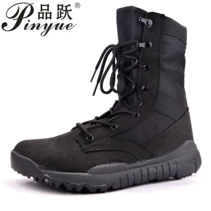 high quality Men\'s ultralight work boots Breathable outdoor training high-top desert walking shoes