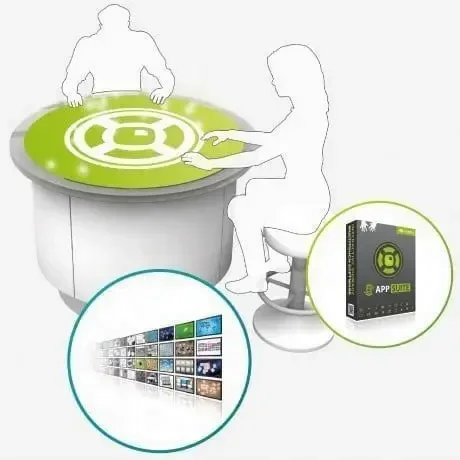 2025 Tavolo rotondo ad alta precisione con tocco a dito, proiezione interattiva da parete per esposizioni e ristoranti