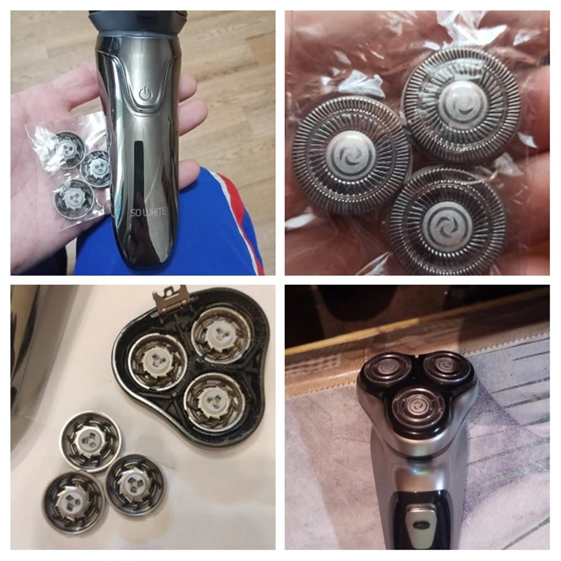 

3 Pcs Electric Shaver Replacement Blades Spare Electric Shaving Machine Razor Nasal Trimmer Tool