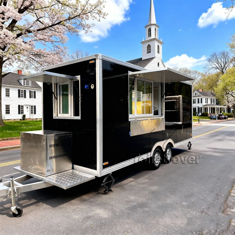 

Винтажный мобильный фудтрак для кухни на колесах: тележка для вафель, блинов и десертов, передвижной фудтрак с полностью оборудованной кухней
