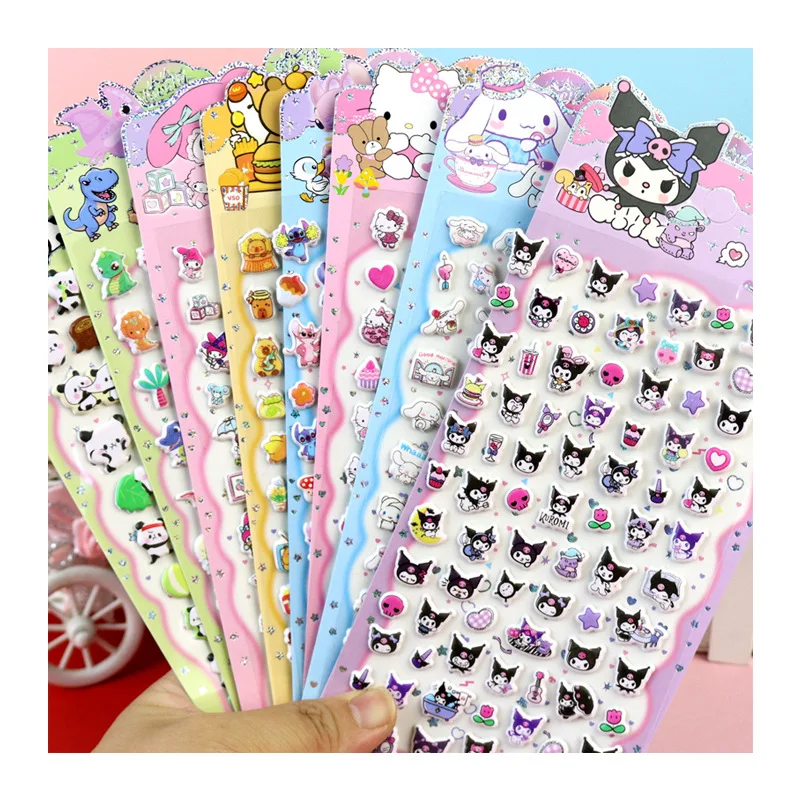 4 قطعة Kawaii سانريو سينامورول فقاعة ملصقات لطيف الكرتون ثلاثية الأبعاد منتفخ ملصق اللعب هدية مقاوم للماء لتقوم بها بنفسك جراب هاتف الأمتعة #5