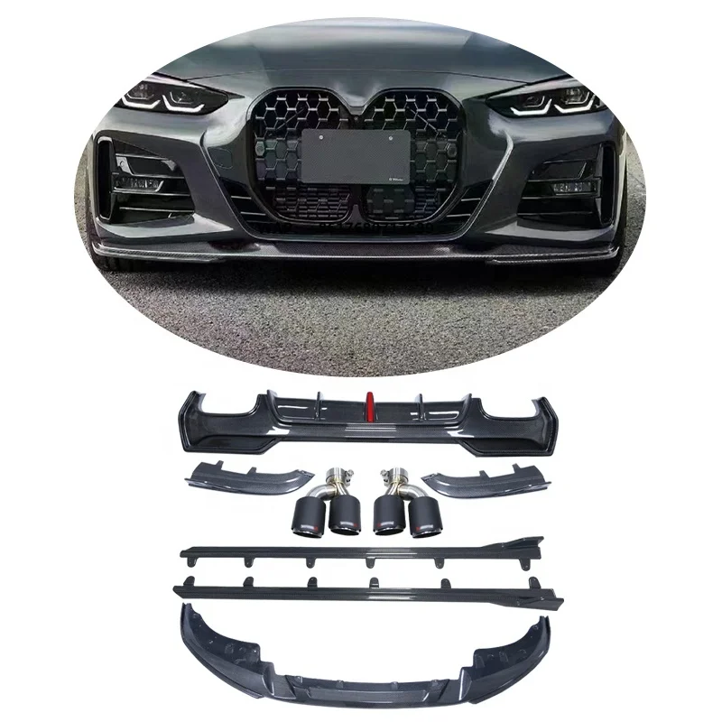 

G22 425i 430i Carbon Fiber Front Lip Side Skirt Diffuser Body Parts Body Kits for 4 Series G22 Sports 2021+