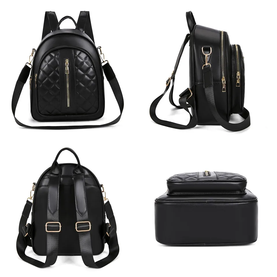 Wear PU Resistant Backpack Women Fashion Female Rucksack Leisure Youth And Vitality Travel Multifunction School Bags