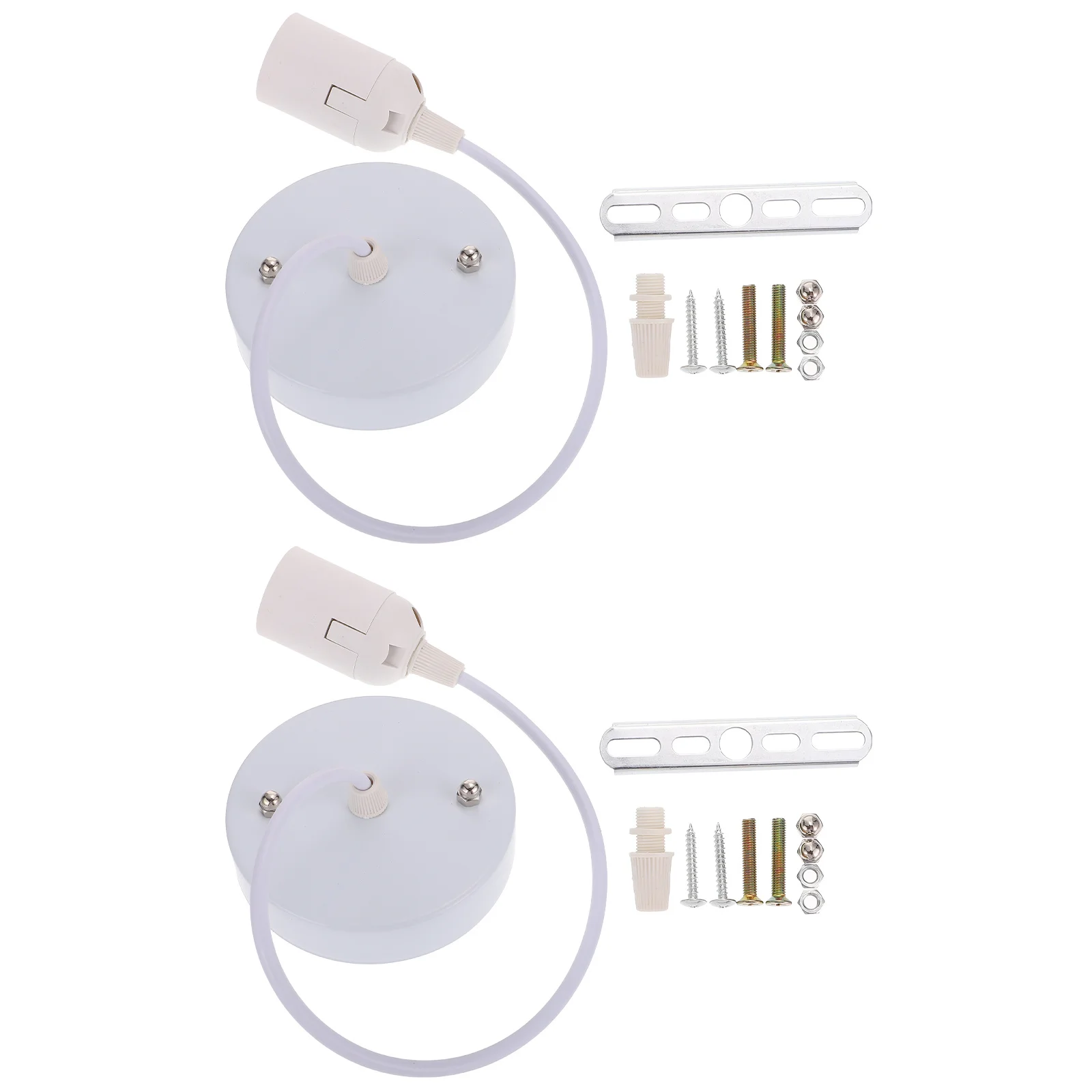 

2Pcs Retro E27 Light Bulb Socket Holder Ceiling Lamp Base Vintage Style for Restaurant Coffee Shop Living Room Decor