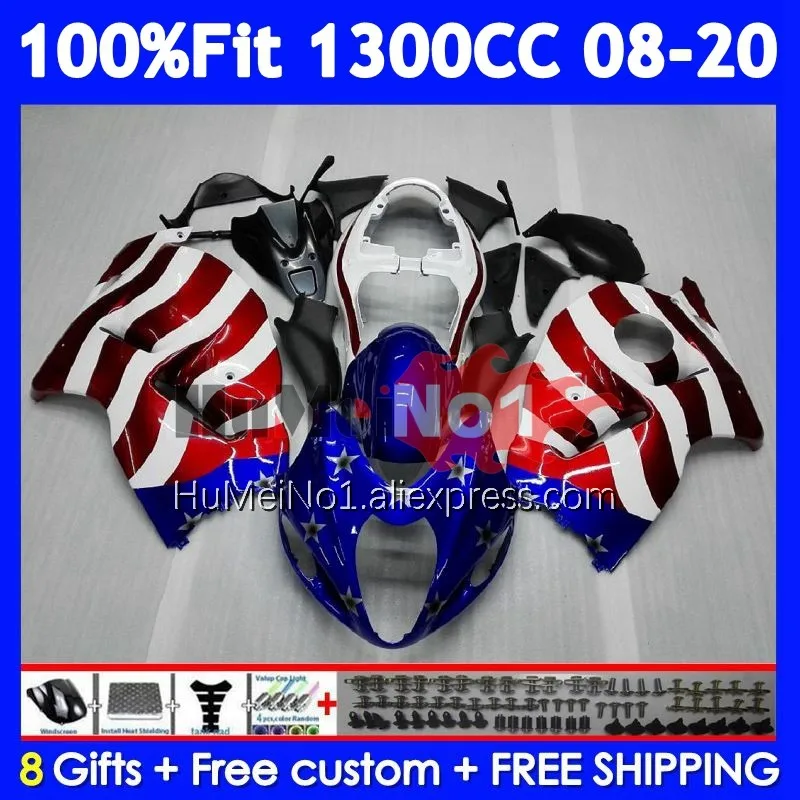 Fairing For SUZUKI Hayabusa GSXR-1300 GSXR 1300 128No.155 GSXR1300 08 09 10 11 12 13 14 2015 2016 USA FLAG 2017 2018 2019 2020