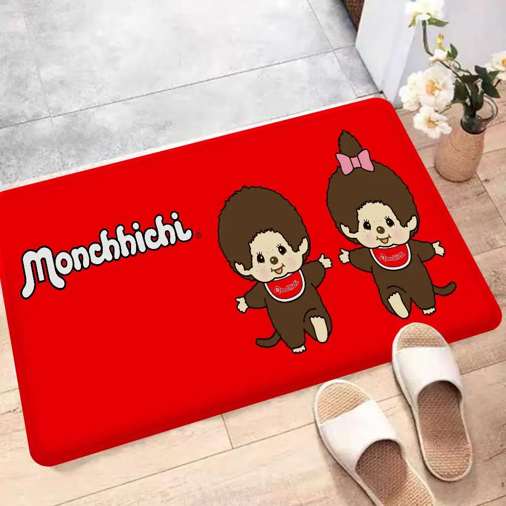 Cartoon M-Monchhichis Entrance Door Mat Nordic Style Bedroom Living Room Doormat Home Balcony Anti-Slip Modern Home Decor