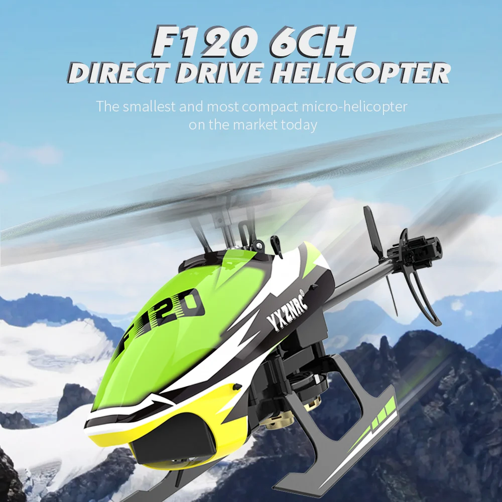 Parkten F120 2.4G RC Helicopter 6CH 6-Axis Gyro 3D6G Dual Brushless Motor Arobatic Drone For Adult Toys