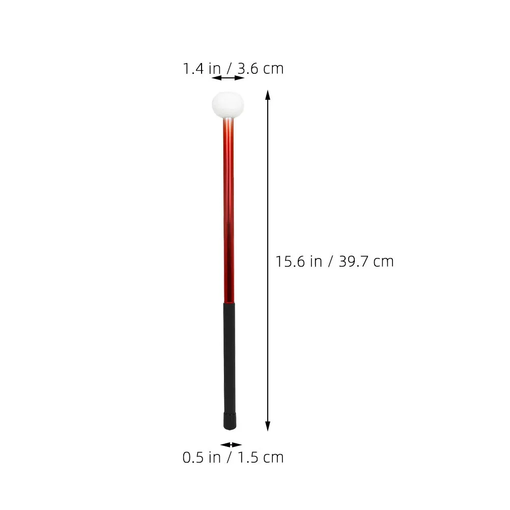 1Pair Balanced Alloy Drumsticks Featuring Felt Heads for Easy Control Kids Beginners Drum Practice Marching Jazz Performance