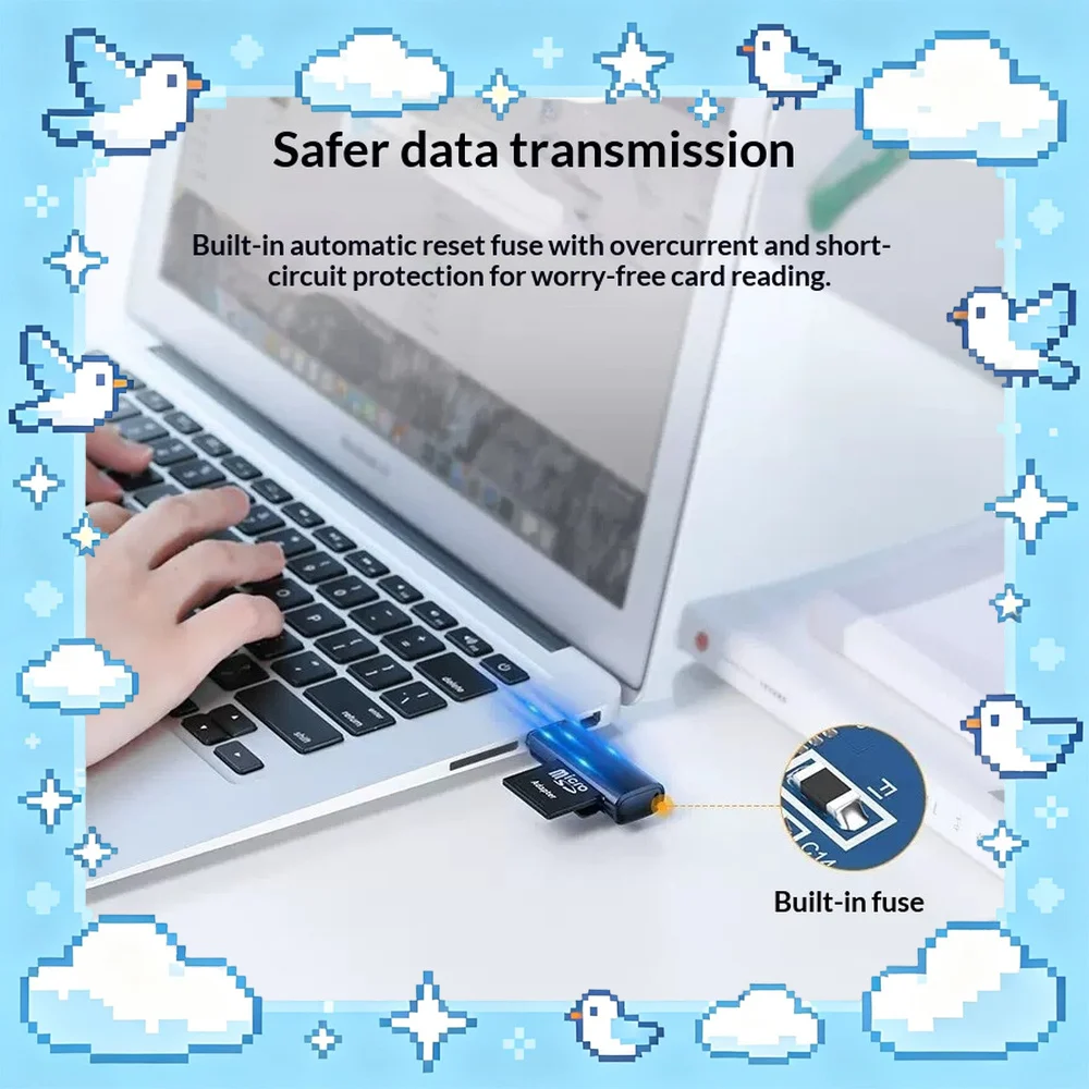 UGREEN 60722 CM264 USB 3.0 SD TF Card Reader Dual Slot Memory Card Adapter for Computer Laptop