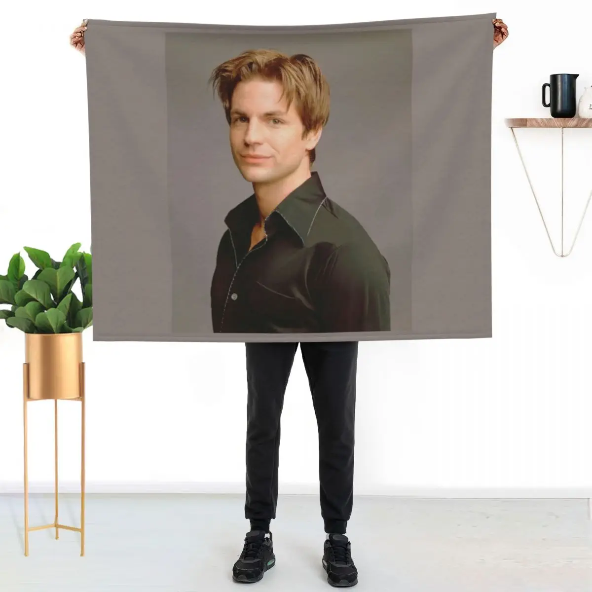 Brian Kinney : I'll see you in your dreams Throw Blanket anime Sofas Flannel Fabric Summer Beddings Hairys Blankets