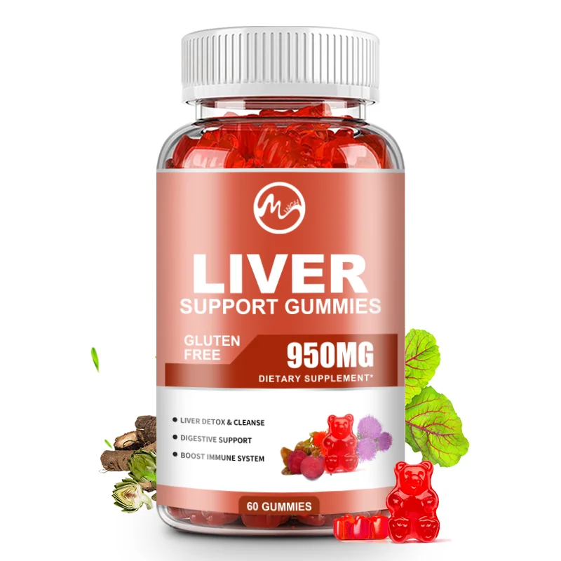 Minch Liver Support Gummies with Milk Thistle & Dandelion Extract Health Formula Silymarin Milk Thistle Supplement  60 Vegan