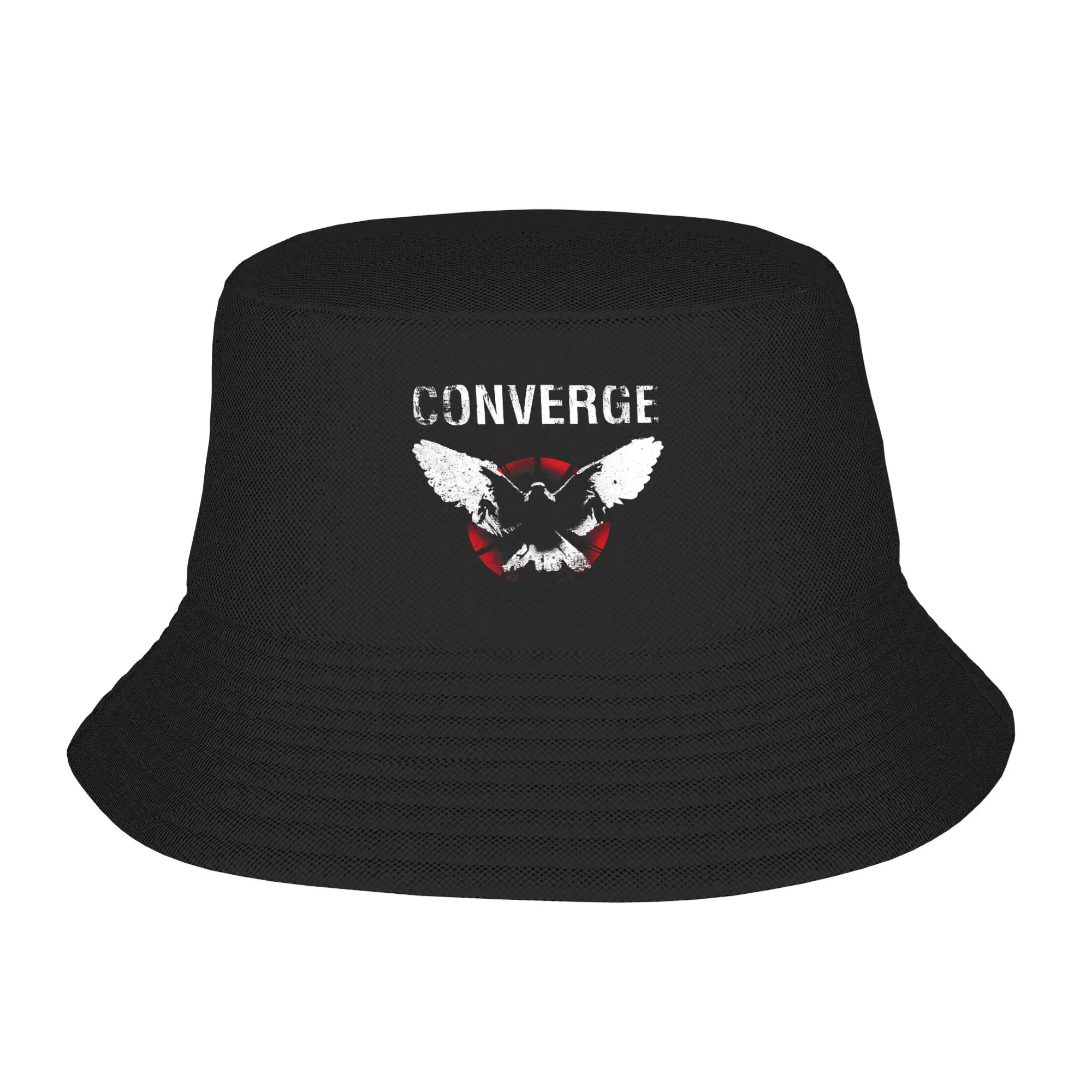 Men Women Converge Vintage  Bucket Hat  Soft Fold Fisherman Hats Summer Retro Fishing Caps Hip Hop Graphic Sun Hat