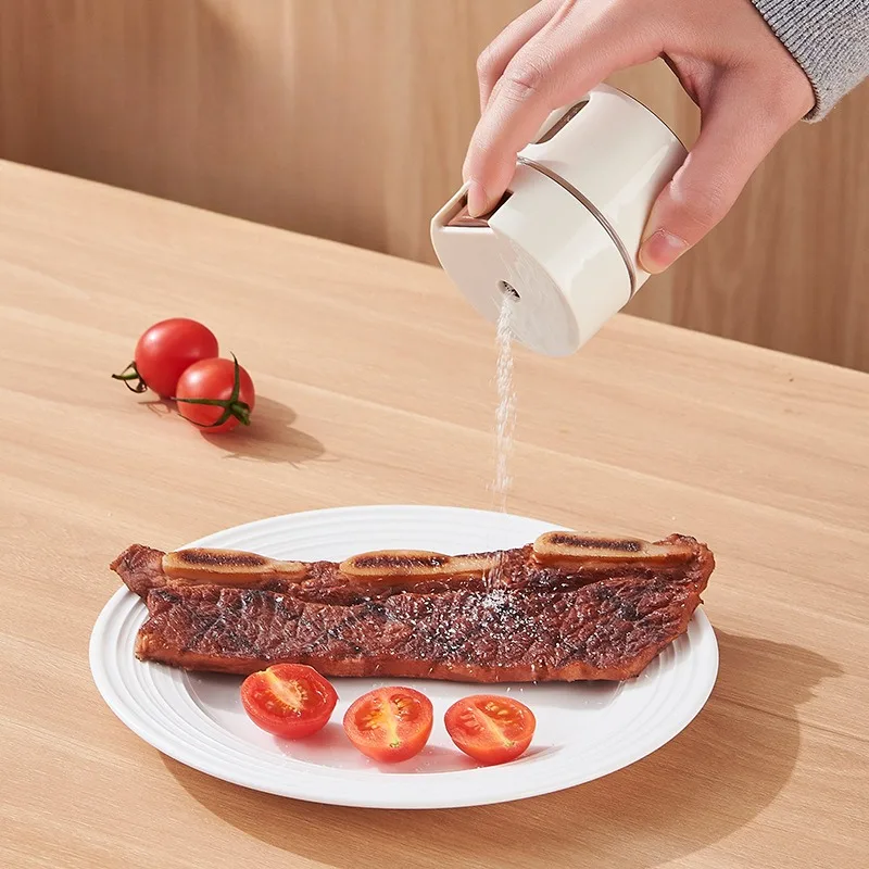 New Magnetic Spice Jar Measurable Control Salt Bottle Salt Jar Quantitative Seasoning Jar  Magnetic Plate 6-Bottle Set