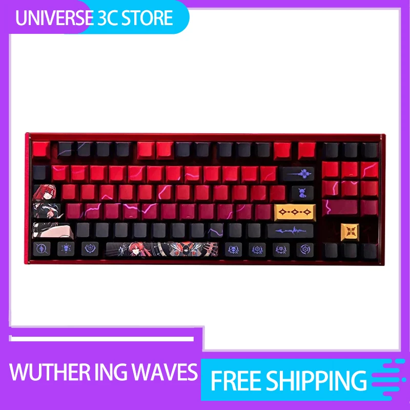 Wuthering Waves Keyboard Yinlin Three Mode Wireless Customized Mechanical Gaming Keyboard Hot Swap Gasket Pc Gamer Accessories